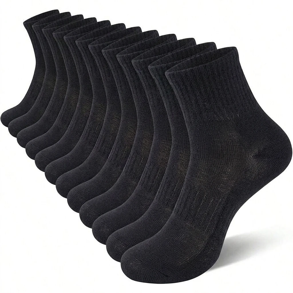 10pcs Men's Thin Polyester Mid-Calf Socks, White Black Casual Crew Socks, Breathable Anti-Odor Lightweight Socks for Men Daily Sports
10pcs Men's Thin Polyester Mid-Calf Socks, White Black Casual Crew Socks, Breathable Anti-Odor Lightweight Socks for Men Daily Sports