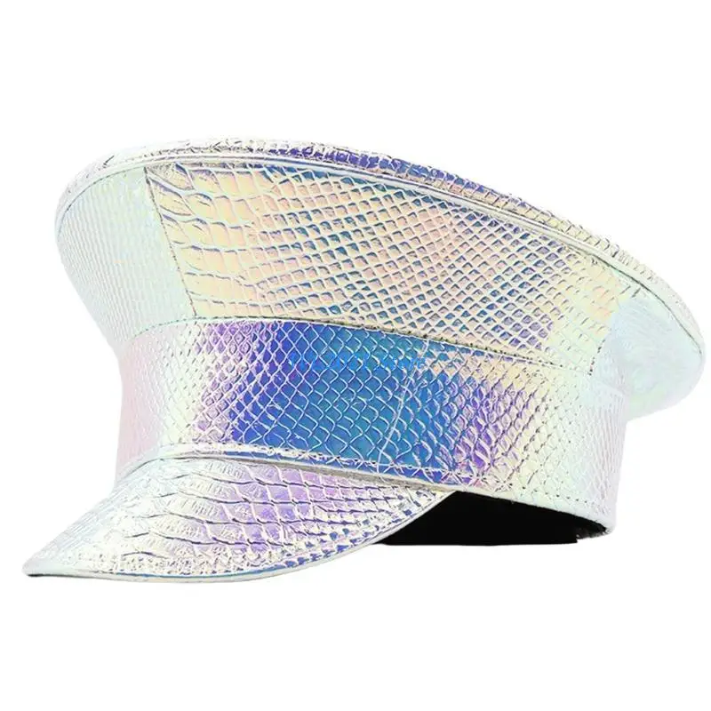 G5GC Shimmering Marine Hat Fashion PU Leather Flat Top Hat for Carnivals Party Music Festival Stage Hat for Theme Event
G5GC Shimmering Marine Hat Fashion PU Leather Flat Top Hat for Carnivals Party Music Festival Stage Hat for Theme Event