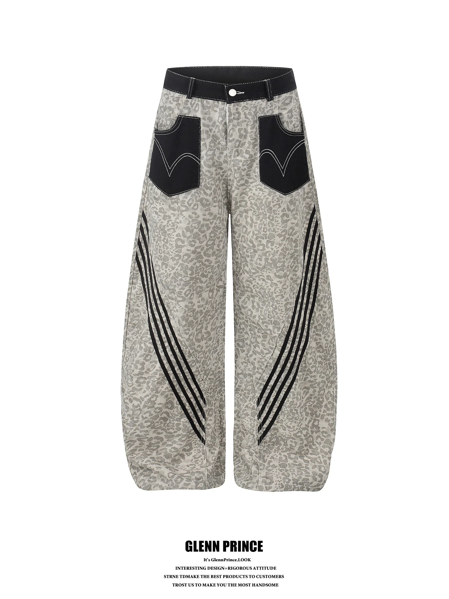 American Street Style Leopard Print Patchwork Stripe Men's Casual Pants Design Sensation Hip Hop Shape Knife Leisure Trousers
American Street Style Leopard Print Patchwork Stripe Men's Casual Pants Design Sensation Hip Hop Shape Knife Leisure Trousers