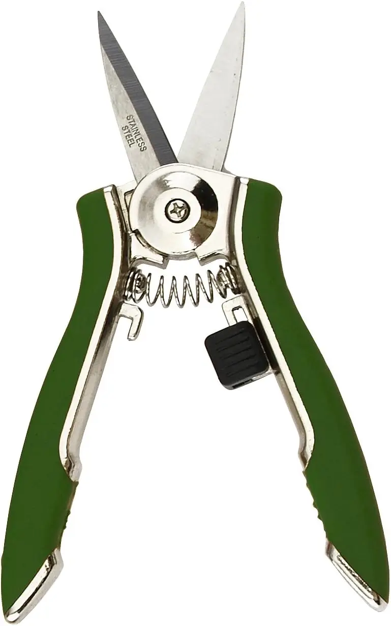 Compact Stainless Steel Garden Pruning Shears, Heavy Duty Hand Pruner with Easy Grip Handle, Green
Compact Stainless Steel Garden Pruning Shears, Heavy Duty Hand Pruner with Easy Grip Handle, Green