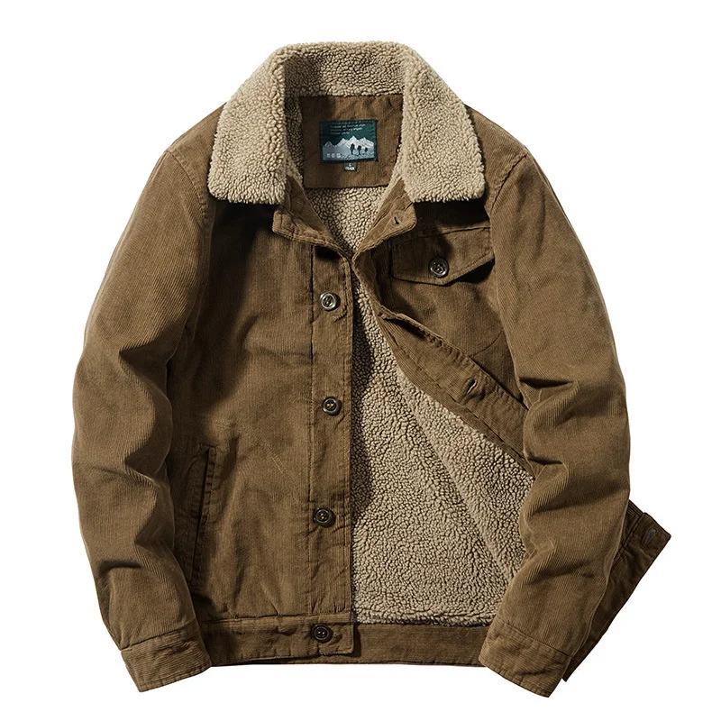 Corduroy Men's Winter Casual Loose Middle-aged Cardigan Coat Tops Outdoors Camping Trekking Combat Warm Large Size Cotton Jacket
Corduroy Men's Winter Casual Loose Middle-aged Cardigan Coat Tops Outdoors Camping Trekking Combat Warm Large Size Cotton Jacket