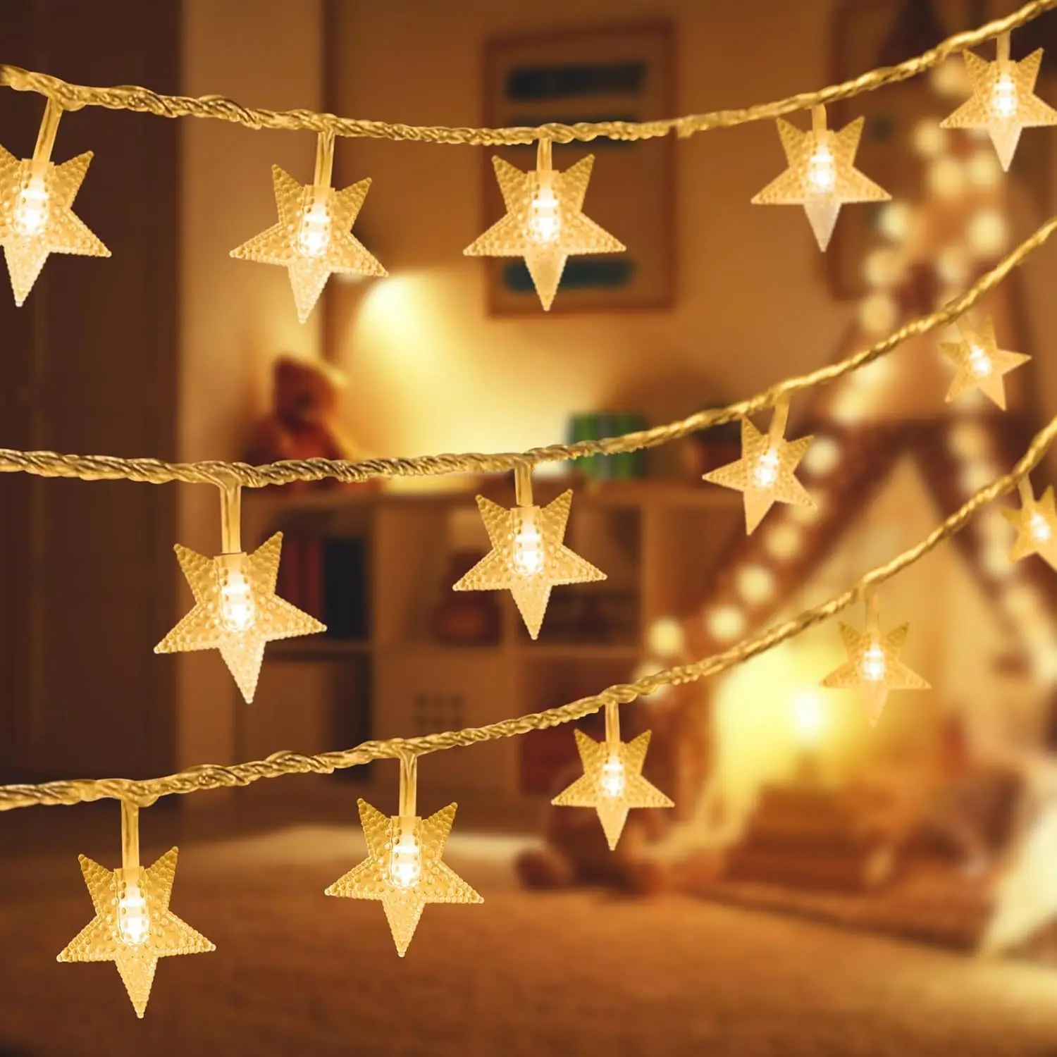 10L/20L/40L/80L LED Star String Lights Christmas Garland Battery Powered Wedding Party Curtain String Fairy Lamps for Home Room
10L/20L/40L/80L LED Star String Lights Christmas Garland Battery Powered Wedding Party Curtain String Fairy Lamps for Home Room