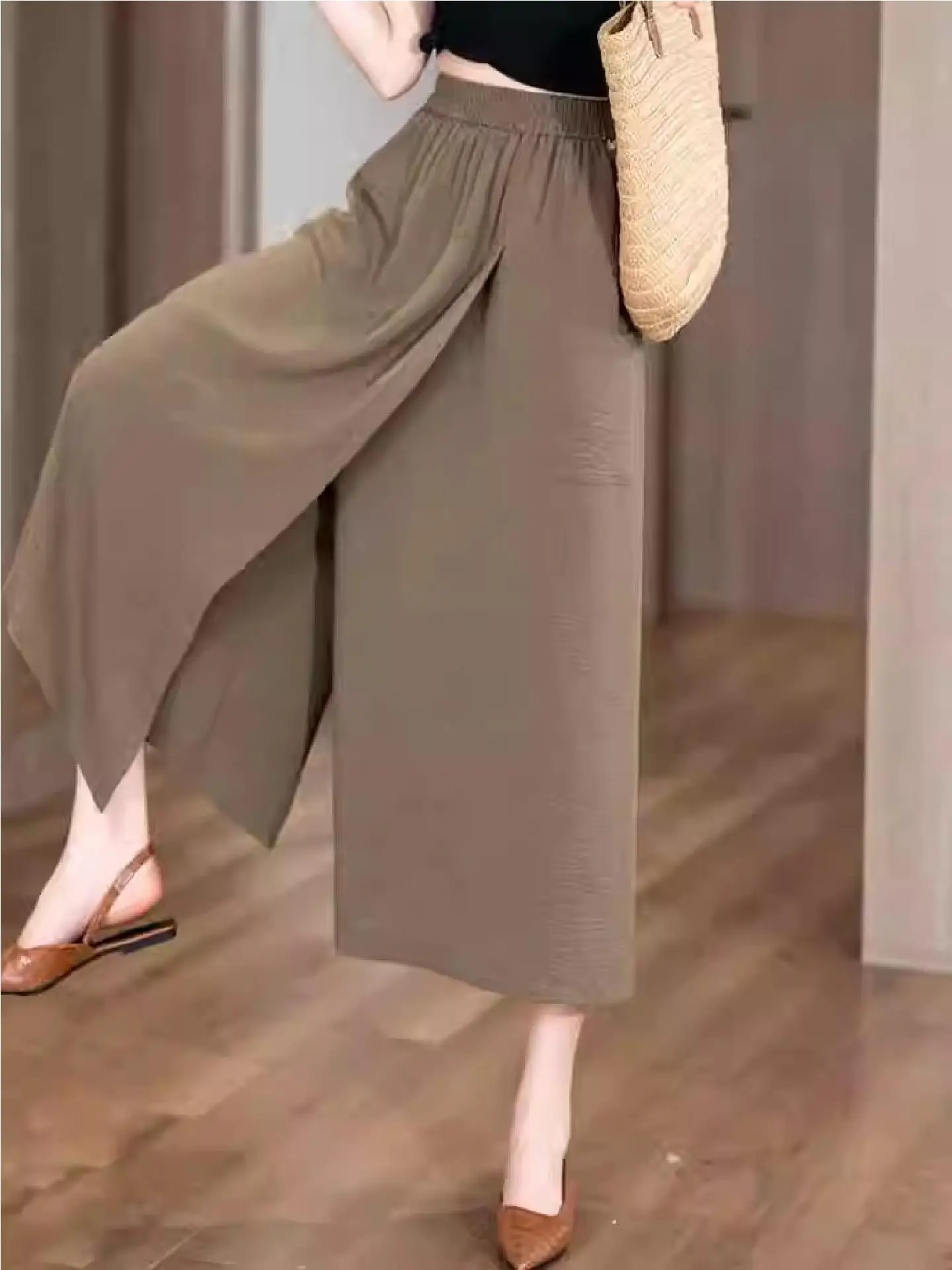 Women's Summer Thin Wide Leg Pants High Waist Cotton Casual Loose Design Sensation Slimming Skirt Pants Drapey Seven-Five
Women's Summer Thin Wide Leg Pants High Waist Cotton Casual Loose Design Sensation Slimming Skirt Pants Drapey Seven-Five