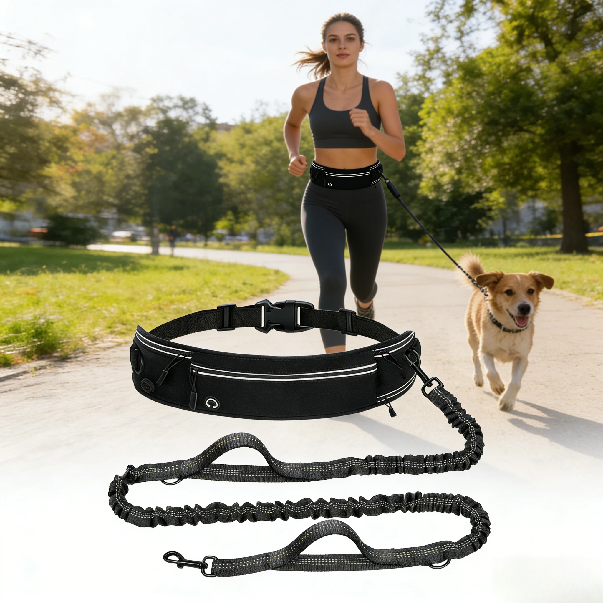 Hands Free Reflective Dog Leash with Waist Pack Anti Pull Running Pet Lead Nylon Multi Functional Training Leash with Bottle Bag
Hands Free Reflective Dog Leash with Waist Pack Anti Pull Running Pet Lead Nylon Multi Functional Training Leash with Bottle Bag