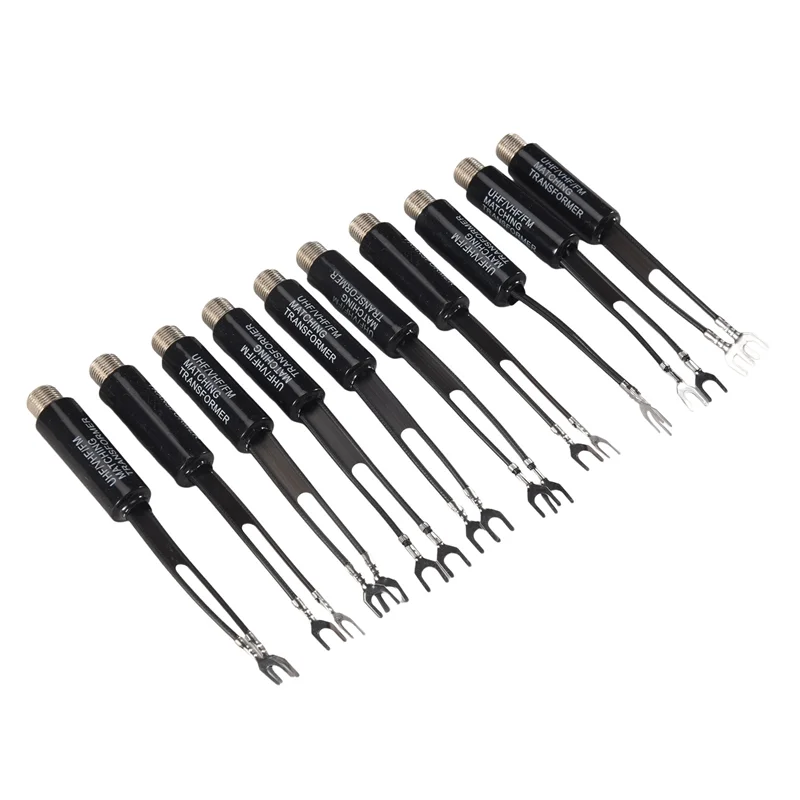 10 PCS UHF VHF FM 75-300 Ohm TV Antenna Adapter Matching Transformer Coaxial Cable
10 PCS UHF VHF FM 75-300 Ohm TV Antenna Adapter Matching Transformer Coaxial Cable
