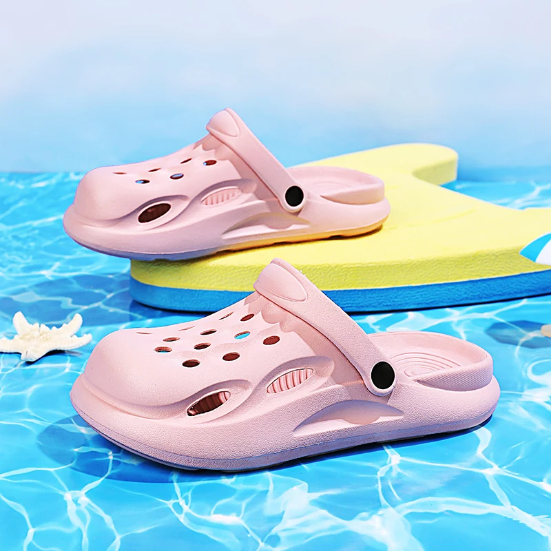 A pair of children's summer open-toe slippers, soft and comfortable hole shoes, size 23/24-33/34,HML-DL088
A pair of children's summer open-toe slippers, soft and comfortable hole shoes, size 23/24-33/34,HML-DL088