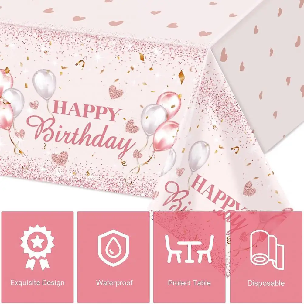 Thick Party Tablecloth Birthday Party Disposable Tablecloth Colorful Birthday Party Tablecloths 3-pack of Oil-proof for Girls
Thick Party Tablecloth Birthday Party Disposable Tablecloth Colorful Birthday Party Tablecloths 3-pack of Oil-proof for Girls