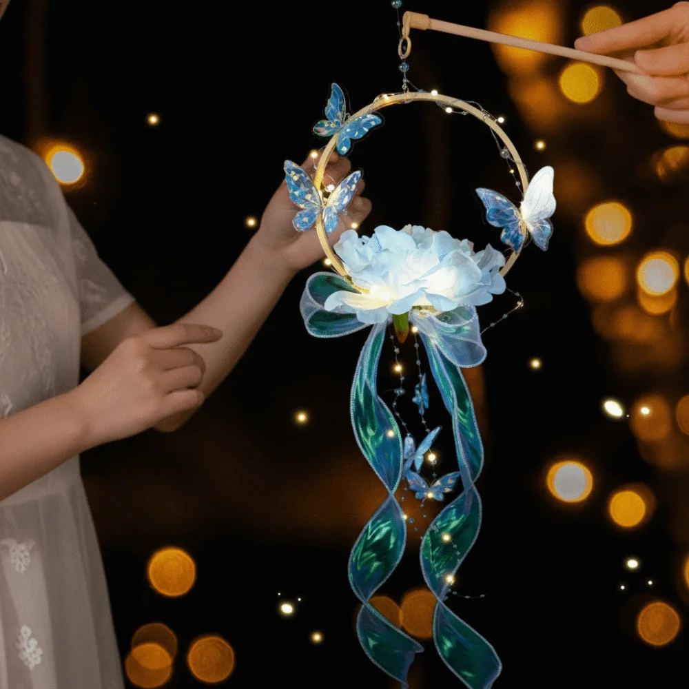 Material Package Butterfly Lanterns LED Warmglow Organza Ribbon Flower Garland Lamp Unassembled Kit Faux Blossom
Material Package Butterfly Lanterns LED Warmglow Organza Ribbon Flower Garland Lamp Unassembled Kit Faux Blossom