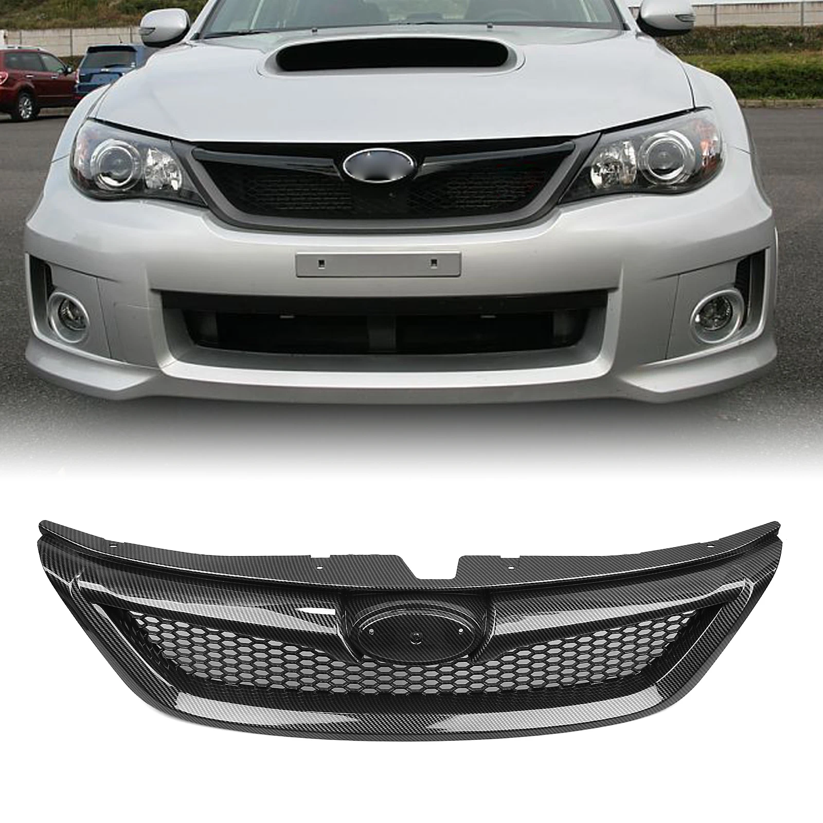 Front Grille Racing Grill Carbon Fiber Look/Gloss/Matte Black Upper Bumper Hood Mesh Grid For Subaru Impreza 10.5th 2011-2014
Front Grille Racing Grill Carbon Fiber Look/Gloss/Matte Black Upper Bumper Hood Mesh Grid For Subaru Impreza 10.5th 2011-2014