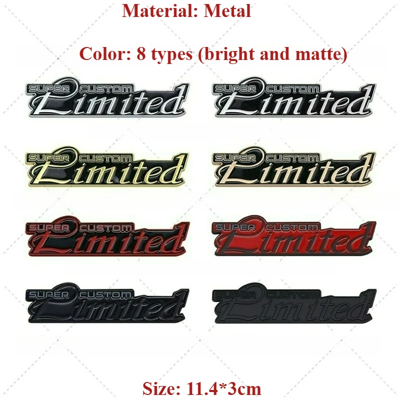 High-quality Modified Metal 3D Car Stickers SUPER CUSTOM Limited Body Decoration Scratches Cover Car Parts
High-quality Modified Metal 3D Car Stickers SUPER CUSTOM Limited Body Decoration Scratches Cover Car Parts