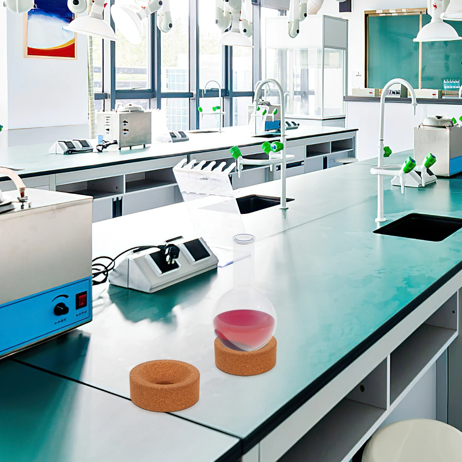 5 pcs Flask Stand Cork Material Heat Resistant Stable Lab Equipment Glassware Support Synthetic Cork Stand Teaching Accessories
5 pcs Flask Stand Cork Material Heat Resistant Stable Lab Equipment Glassware Support Synthetic Cork Stand Teaching Accessories