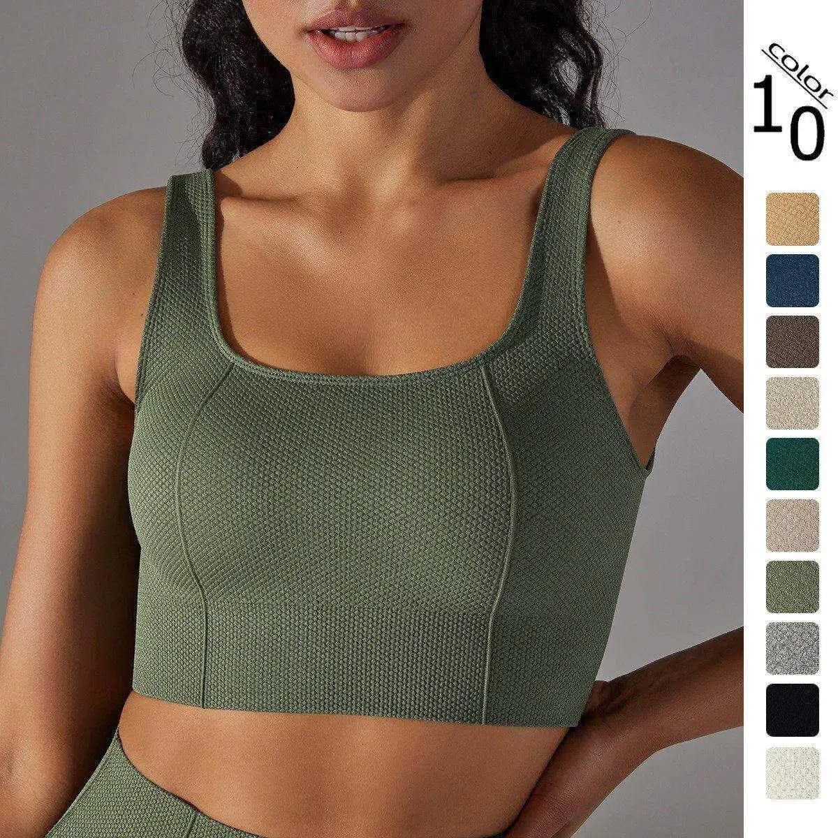 Seamless High Impact Shock Absorption Sports Bra Women's Gathered Beautiful Back Yoga Fitness Running Vest Breathable Quick Dry
Seamless High Impact Shock Absorption Sports Bra Women's Gathered Beautiful Back Yoga Fitness Running Vest Breathable Quick Dry