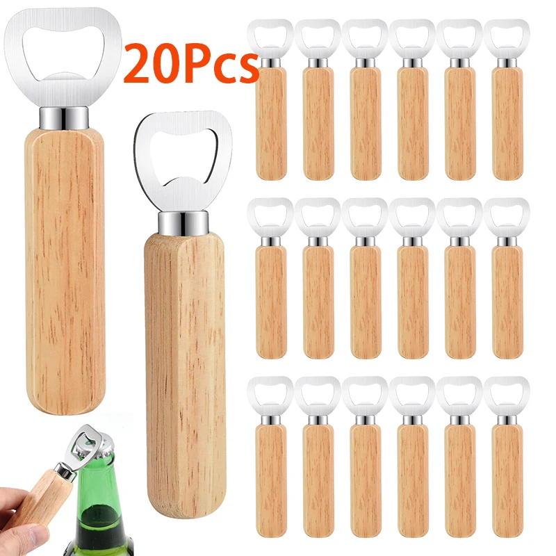 20Pcs Wooden Bottle Opener Beer Can Opener Household Kitchen Bar Tool for Home Handle Handheld Wine Soda Glass Cap Gadgets
20Pcs Wooden Bottle Opener Beer Can Opener Household Kitchen Bar Tool for Home Handle Handheld Wine Soda Glass Cap Gadgets