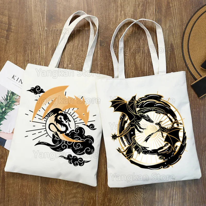 Fourth Wing Basgiath War Dragon Canvas Shoulder Tote Bag Handbags Eco Reusable Shopping Bag Vintage Fashion Ulzzang Bags
Fourth Wing Basgiath War Dragon Canvas Shoulder Tote Bag Handbags Eco Reusable Shopping Bag Vintage Fashion Ulzzang Bags