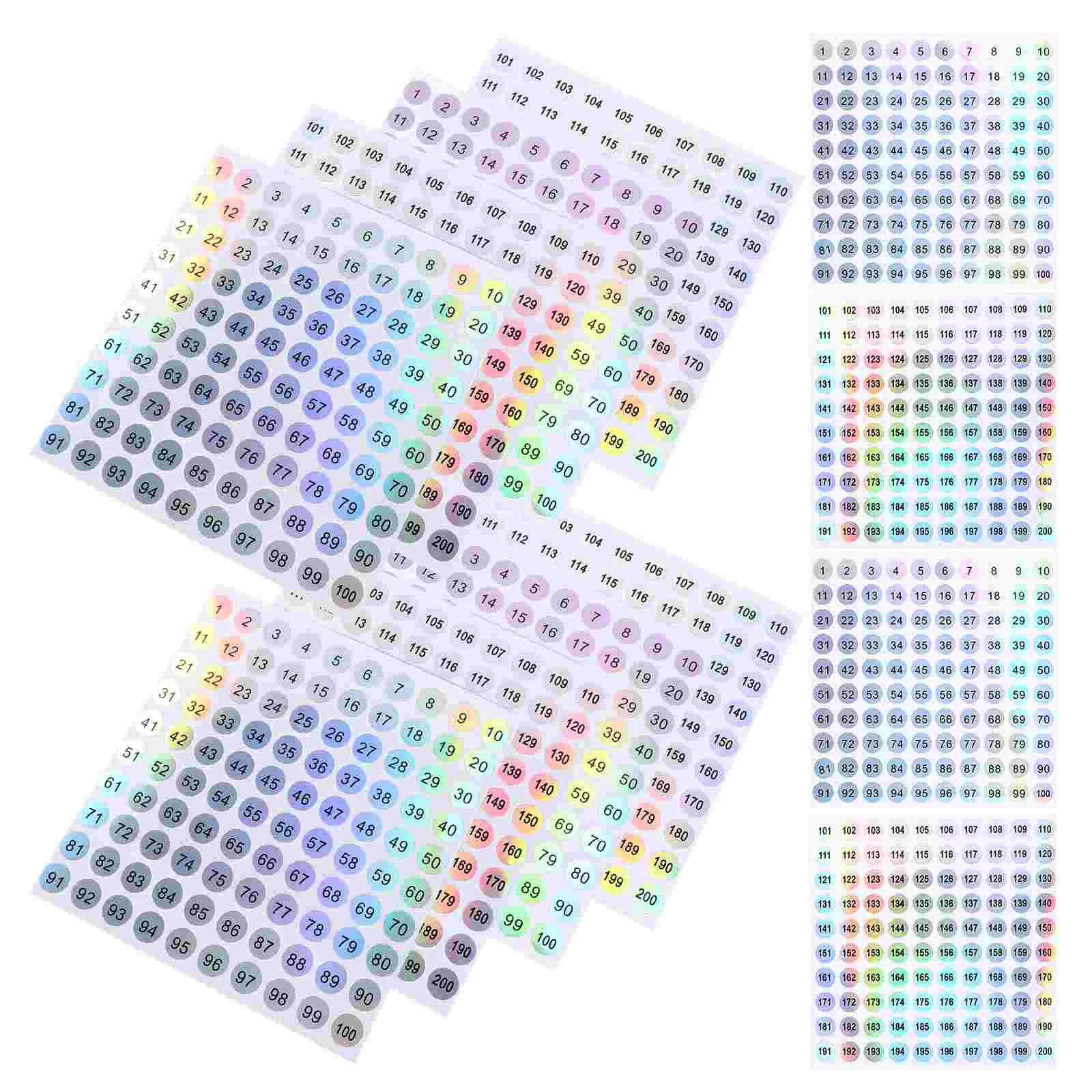 20 Sheets Sticker Serial Number Color Changing Round Stickers Office Label Classification Digital
20 Sheets Sticker Serial Number Color Changing Round Stickers Office Label Classification Digital