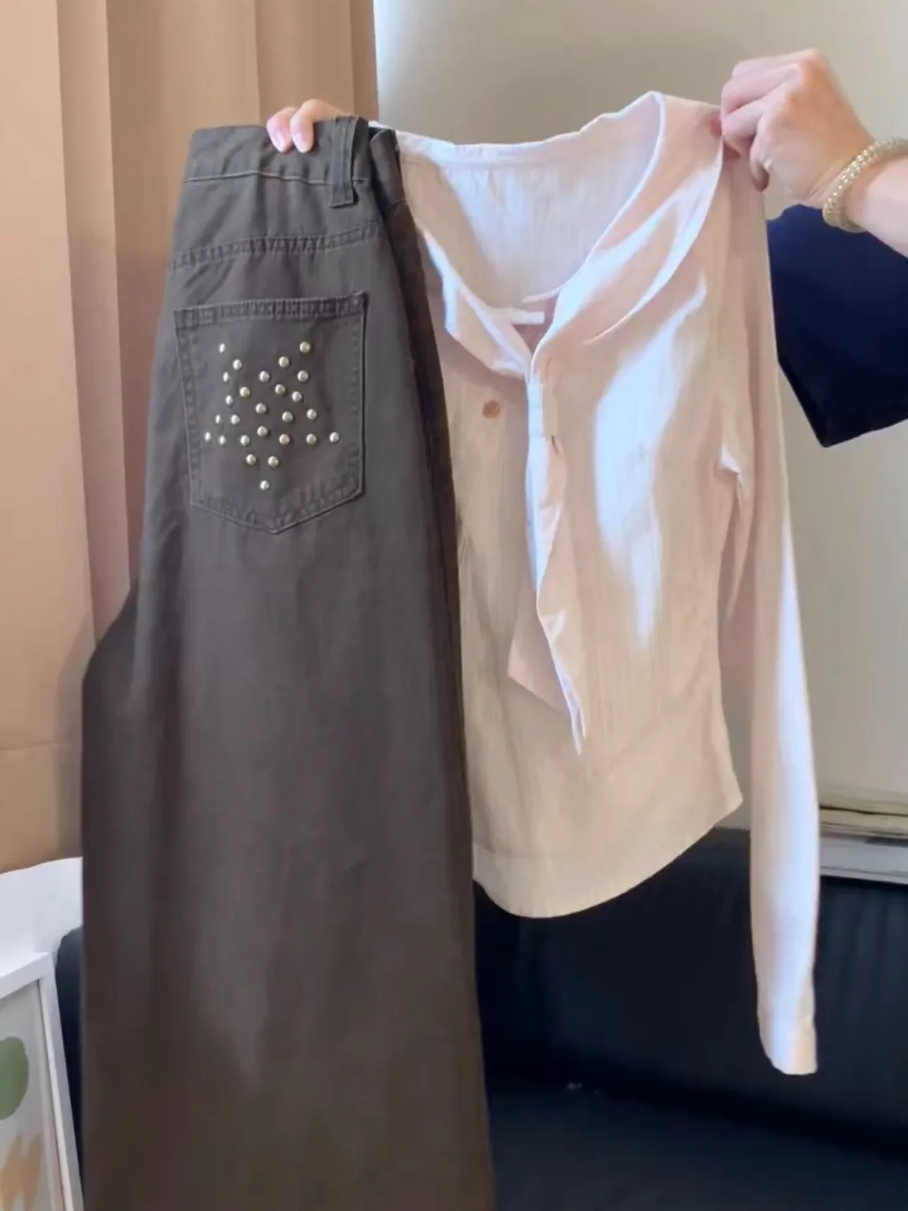 Sweet Korean Sle Pink Striped Long Sve Women's irt Spring Autumn Ele Faionable oulder Wrap Casual Cotton Blend
Sweet Korean Sle Pink Striped Long Sve Women's irt Spring Autumn Ele Faionable oulder Wrap Casual Cotton Blend