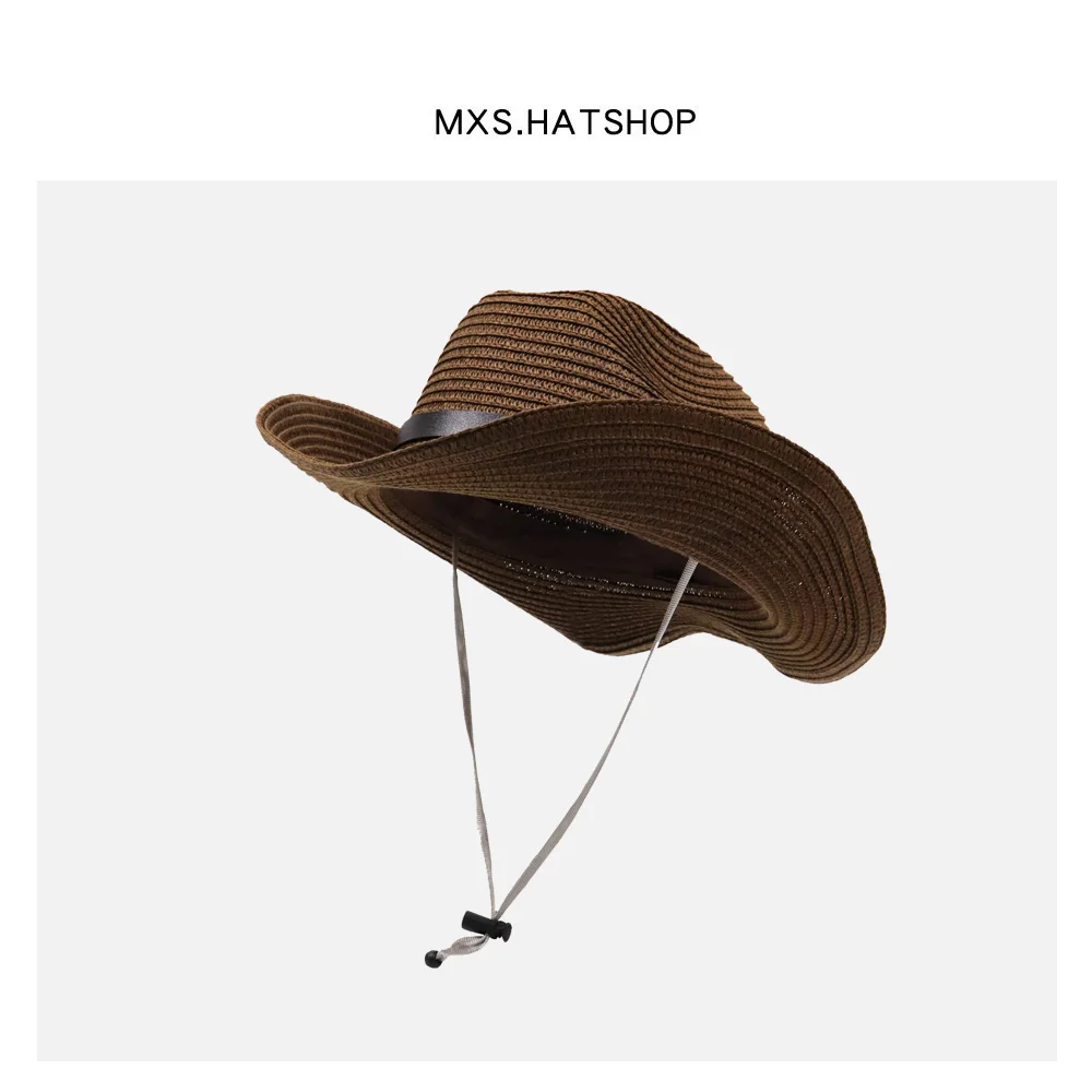 Western Cowboy Straw Hat Braided Unisex British Retro Coffee Jazz Sunshade Summer Cap Men Women Street Style Cone Top Big Brim
Western Cowboy Straw Hat Braided Unisex British Retro Coffee Jazz Sunshade Summer Cap Men Women Street Style Cone Top Big Brim
