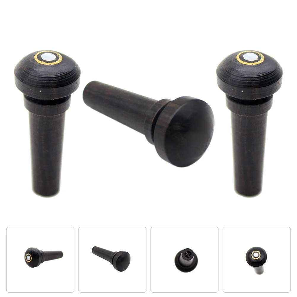 3 Pcs Violin Peg Compound End Nail Instruments Wooden Bridge Pin Accessories Black Ebony
3 Pcs Violin Peg Compound End Nail Instruments Wooden Bridge Pin Accessories Black Ebony