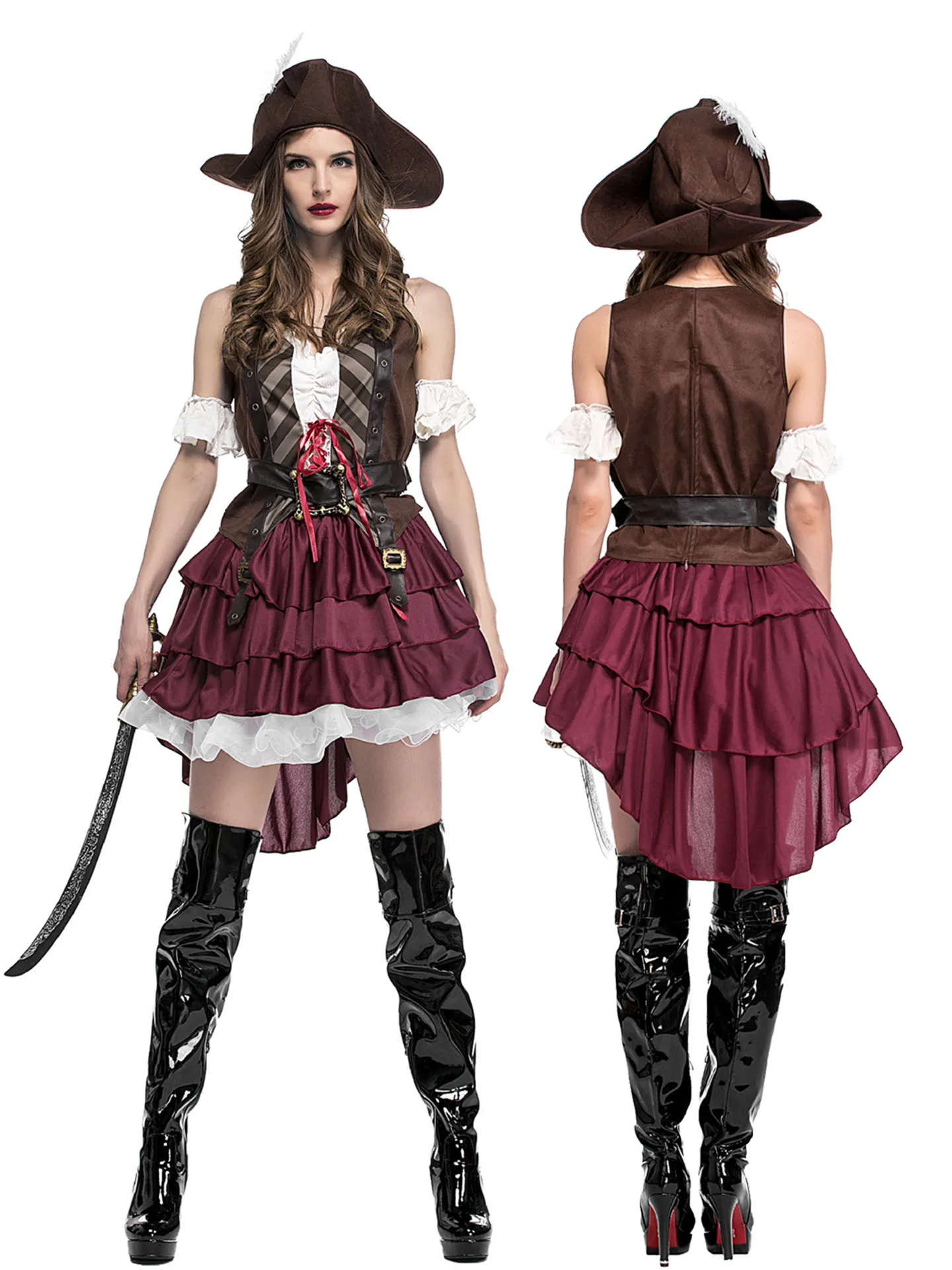 Sexy Pirate Skirt for Women Caribbean Party Performance Costume Elegant Female Somali Pirate Outfit Summer 2026 Fashion
Sexy Pirate Skirt for Women Caribbean Party Performance Costume Elegant Female Somali Pirate Outfit Summer 2026 Fashion