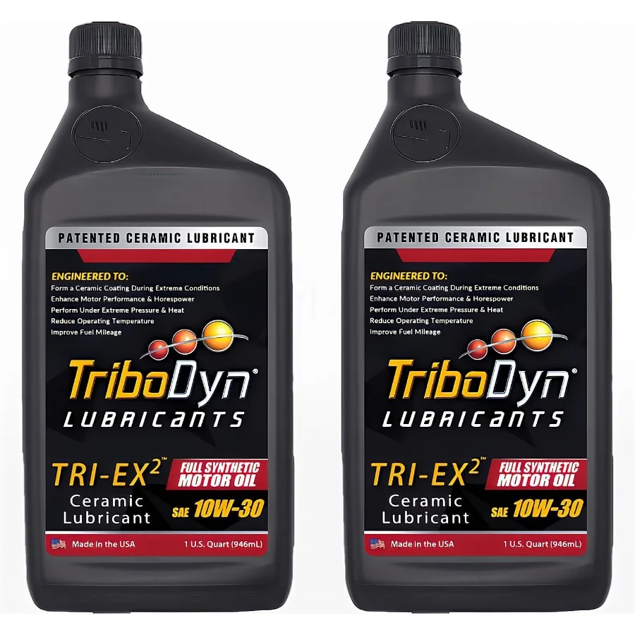 Полностью синтетическое моторное масло TRI-EX2 10W-30 с запатентованным керамическим покрытием для транспортных средств с высоким пробегом. Превосходная защита от износа.
Полностью синтетическое моторное масло TRI-EX2 10W-30 с запатентованным керамическим покрытием для транспортных средств с высоким пробегом. Превосходная защита от износа.