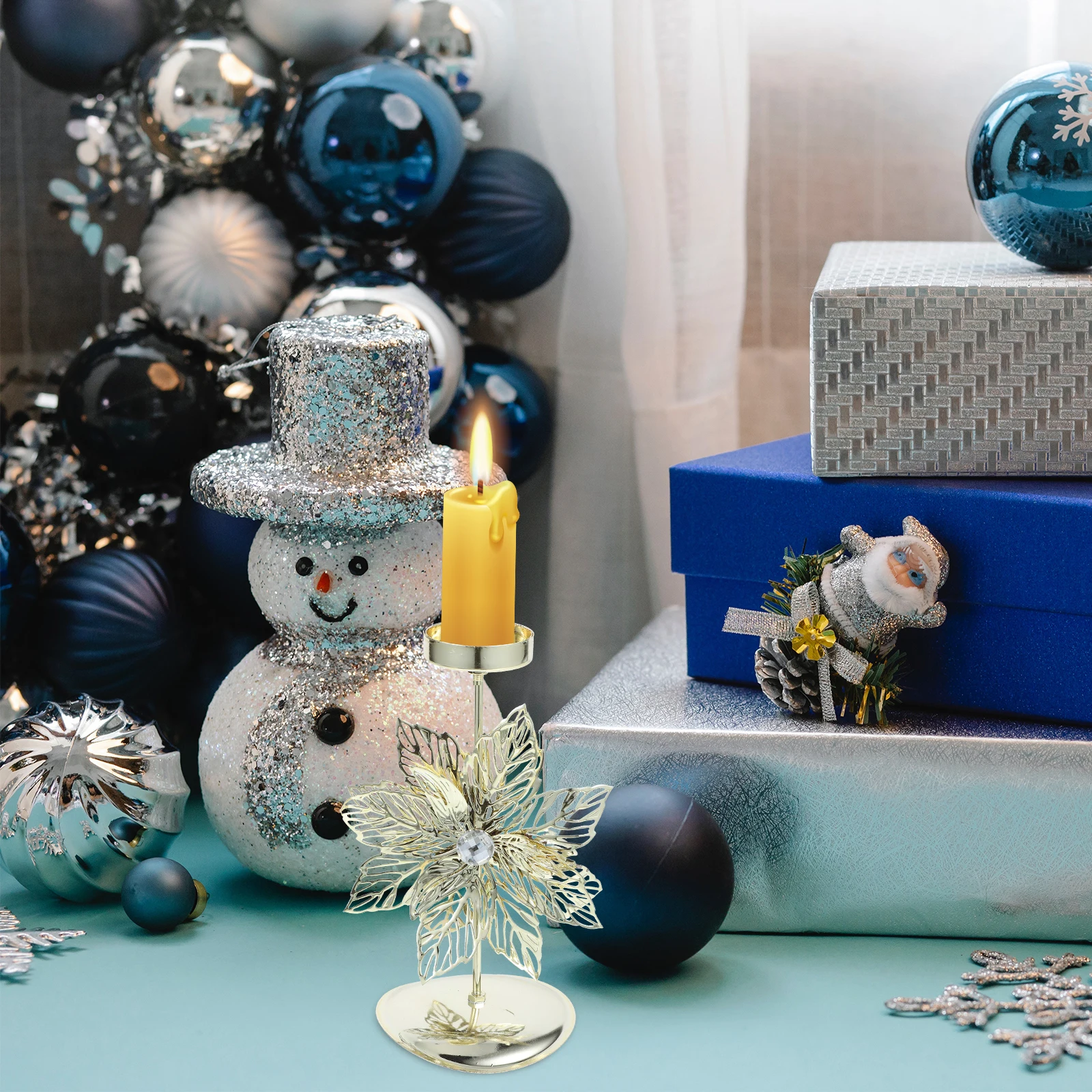 Metal Christmas Flower Holder Stylish Tealight Stand for Living Room Bedroom Xmas Party Home Decor Accessory
Metal Christmas Flower Holder Stylish Tealight Stand for Living Room Bedroom Xmas Party Home Decor Accessory