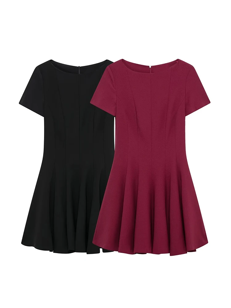Willshela Women Fashion Solid Pleated Back Zipper A-Line Mini Dress Vintage O-Neck Short Sleeves Female Chic Lady Dresses
Willshela Women Fashion Solid Pleated Back Zipper A-Line Mini Dress Vintage O-Neck Short Sleeves Female Chic Lady Dresses