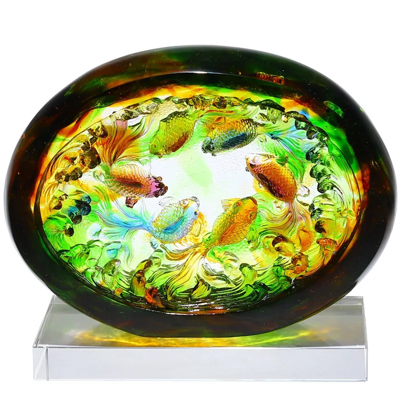 Ancient glazed handicrafts fish ornaments living room wine cabinet TV cabinet decoration
Ancient glazed handicrafts fish ornaments living room wine cabinet TV cabinet decoration