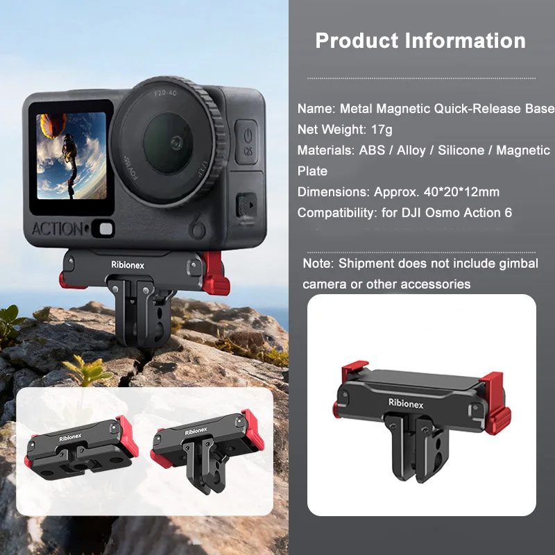 Camera Magnetic Quick Release Adapter Mount for dji osmo action6 Camera , Camera Stand Mount Adapter for dji osmo action6
Camera Magnetic Quick Release Adapter Mount for dji osmo action6 Camera , Camera Stand Mount Adapter for dji osmo action6