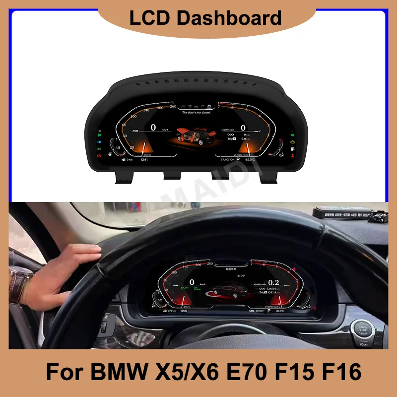 For BMW X5 E70 X6 E71 F15 F16 2007-2017 Car Digital Dashboard LCD Panel Instrument Cluster Cock Speedometer 12.5Inch
For BMW X5 E70 X6 E71 F15 F16 2007-2017 Car Digital Dashboard LCD Panel Instrument Cluster Cock Speedometer 12.5Inch