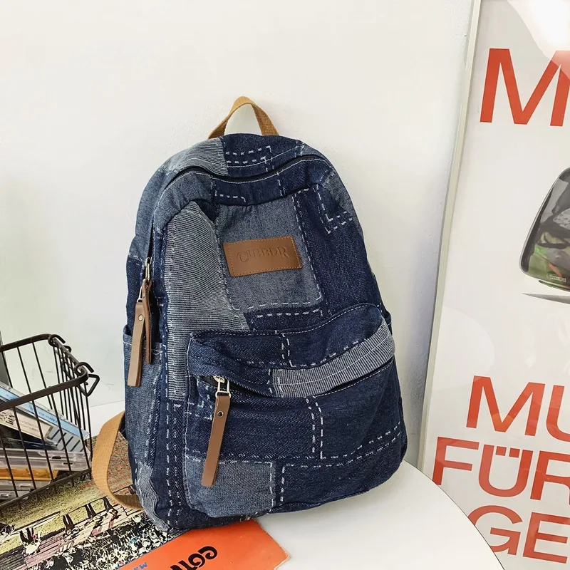 Vintage Denim Women's Backpack Large Capacity School Bag For Girls Fashion Casual Female Travel Backpack
Vintage Denim Women's Backpack Large Capacity School Bag For Girls Fashion Casual Female Travel Backpack