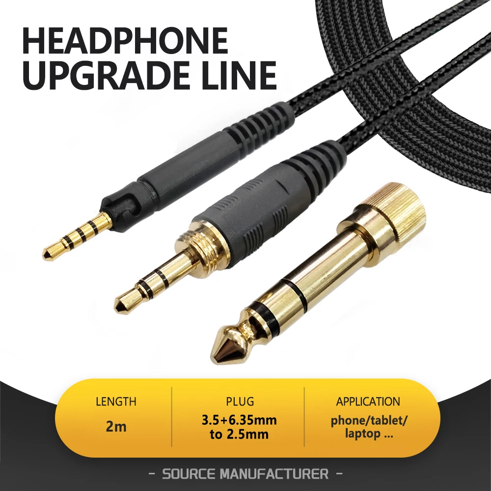 3.5MM + 6.35MM to 2.5MM Upgrade Cable Audio Replacement Cable for SENNHEISER HD599 HD598 HD569 HD579 HD518 Nylon Braided Headset
3.5MM + 6.35MM to 2.5MM Upgrade Cable Audio Replacement Cable for SENNHEISER HD599 HD598 HD569 HD579 HD518 Nylon Braided Headset