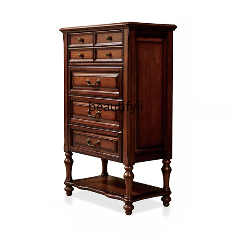 V American Country Solid Wood Chest of Drawers Simple Retro Living Room Dining Room Bedroom Storage Decoration Cabinet
V American Country Solid Wood Chest of Drawers Simple Retro Living Room Dining Room Bedroom Storage Decoration Cabinet