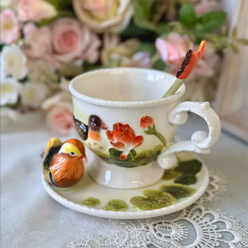 Lotus Leaf Mandarins Ceramic Coffee Cup Saucer Home Living Room Milk Tea Cup Drinkware Office Coffee Mug Saucer Birthday Gift
Lotus Leaf Mandarins Ceramic Coffee Cup Saucer Home Living Room Milk Tea Cup Drinkware Office Coffee Mug Saucer Birthday Gift