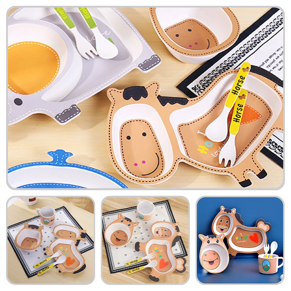 Cartoon Kids Plates Set Adorable Divided Plate Durable Bamboo Fiber Safe Toddler Baby Bowl Spoon Utensils Horse Party Tableware
Cartoon Kids Plates Set Adorable Divided Plate Durable Bamboo Fiber Safe Toddler Baby Bowl Spoon Utensils Horse Party Tableware