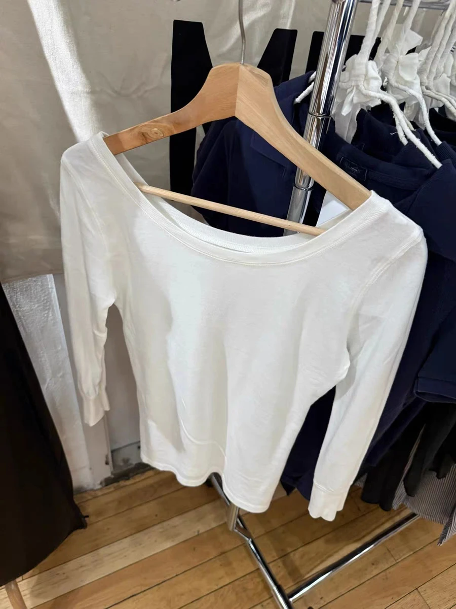 White Patchwork Long Sleeve Tee Women New Simple Casual Slim Cotton Basic U-neck T-shirts Sweet Preppy Style Tops Clothes Y2K
White Patchwork Long Sleeve Tee Women New Simple Casual Slim Cotton Basic U-neck T-shirts Sweet Preppy Style Tops Clothes Y2K