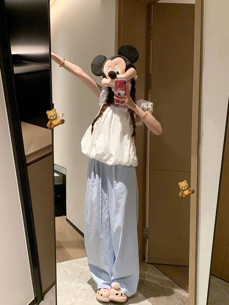 Blue Thin Qui Dry Wide Leg Pants Women Summer Loose Casual Straight Leg Long Trousers Small Size High Waist Dra Walking...
Blue Thin Qui Dry Wide Leg Pants Women Summer Loose Casual Straight Leg Long Trousers Small Size High Waist Dra Walking...