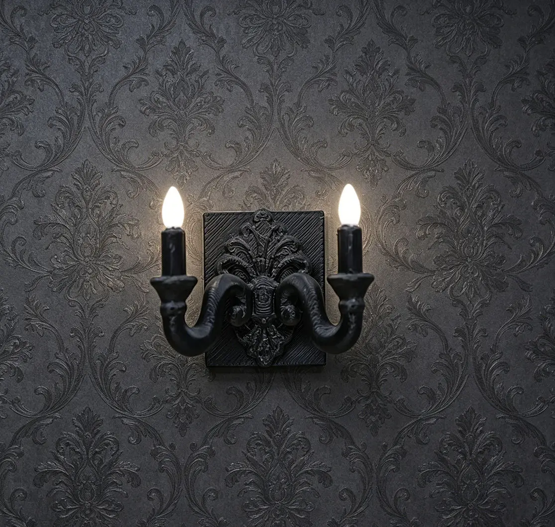 1:12 Scale Dollhouse Mini Black Wall Sconce, Vintage Baroque Candle-Style Lamp, Light for Dollhouse Living Room/Scene Layout
1:12 Scale Dollhouse Mini Black Wall Sconce, Vintage Baroque Candle-Style Lamp, Light for Dollhouse Living Room/Scene Layout