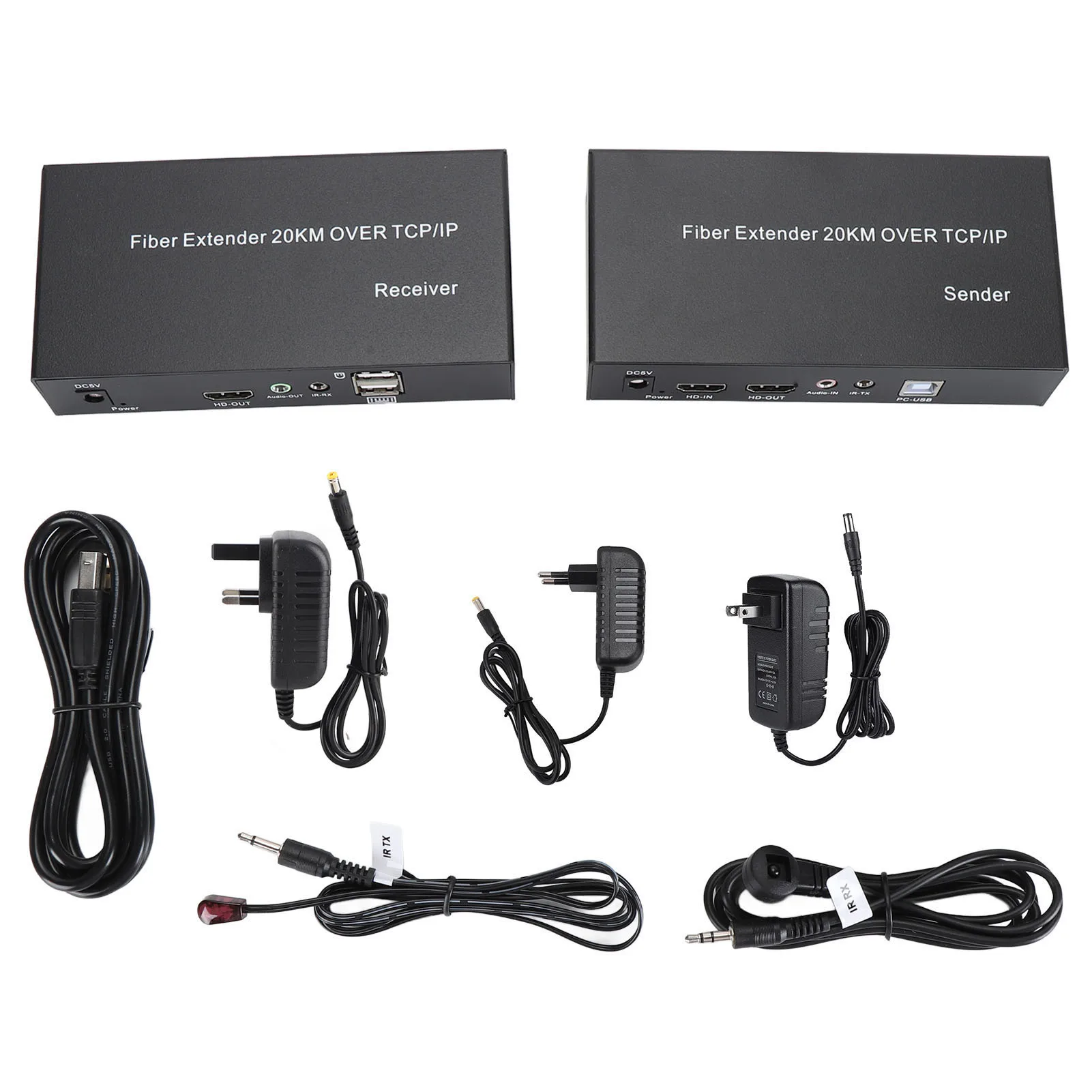 1080P 60Hz KVM Fiber Extender HD to Fiber Converter Over Fiber Optic Single Mode Up 20Km Support USB Mouse Keyboard
1080P 60Hz KVM Fiber Extender HD to Fiber Converter Over Fiber Optic Single Mode Up 20Km Support USB Mouse Keyboard