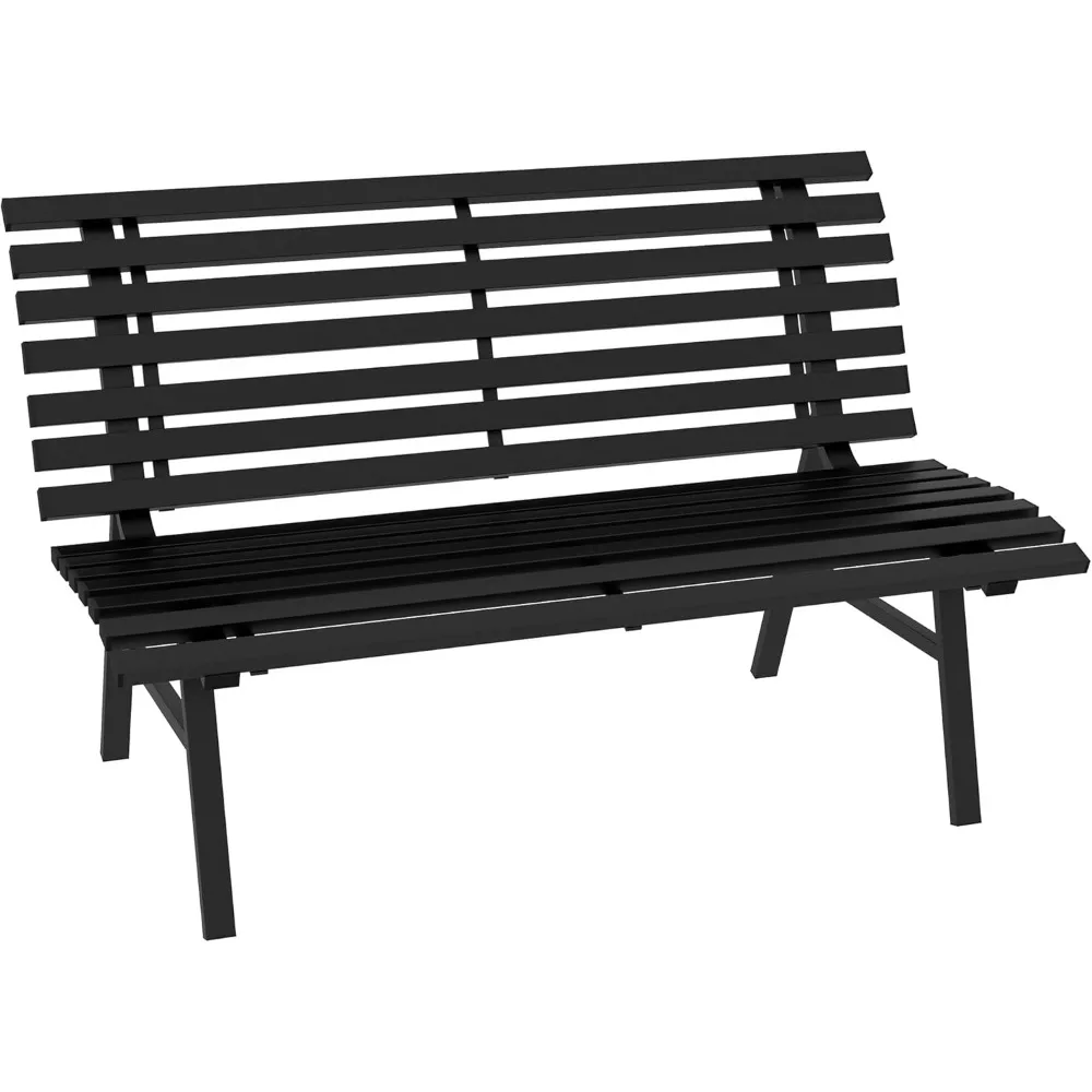Outsunny 48.5" Garden Bench, Outdoor Patio Bench, Lightweight Aluminum Park Bench with Slatted Seat for Lawn, Park, Deck, Black
Outsunny 48.5" Garden Bench, Outdoor Patio Bench, Lightweight Aluminum Park Bench with Slatted Seat for Lawn, Park, Deck, Black