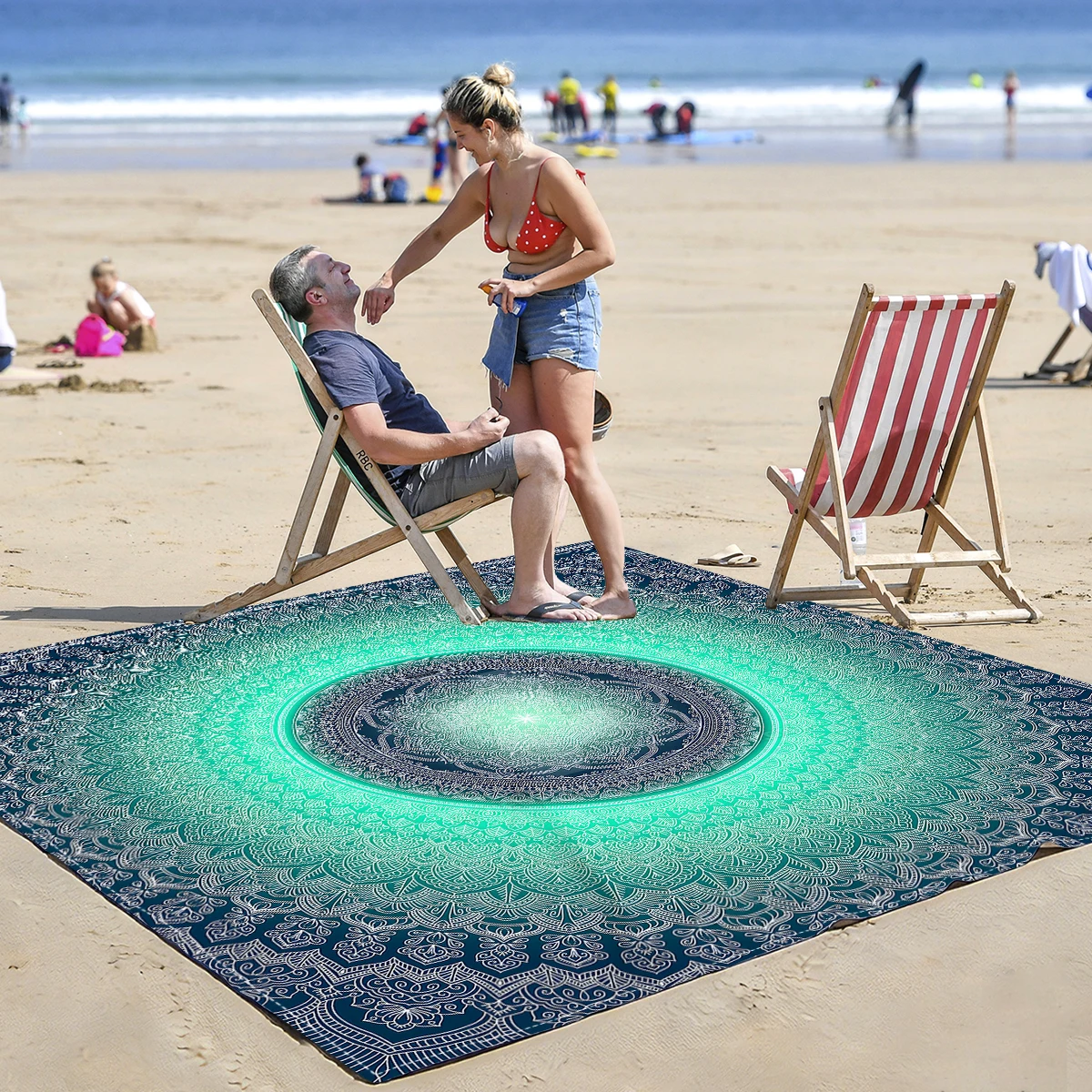 1Pc Popular Bohemian Style Camping Mat, Outdoor Waterproof and Sandproof Digital Printed Beach Picnic Mat/Beach Towel, Suitable for Outdoor Camping and Picnics
1Pc Popular Bohemian Style Camping Mat, Outdoor Waterproof and Sandproof Digital Printed Beach Picnic Mat/Beach Towel, Suitable for Outdoor Camping and Picnics
