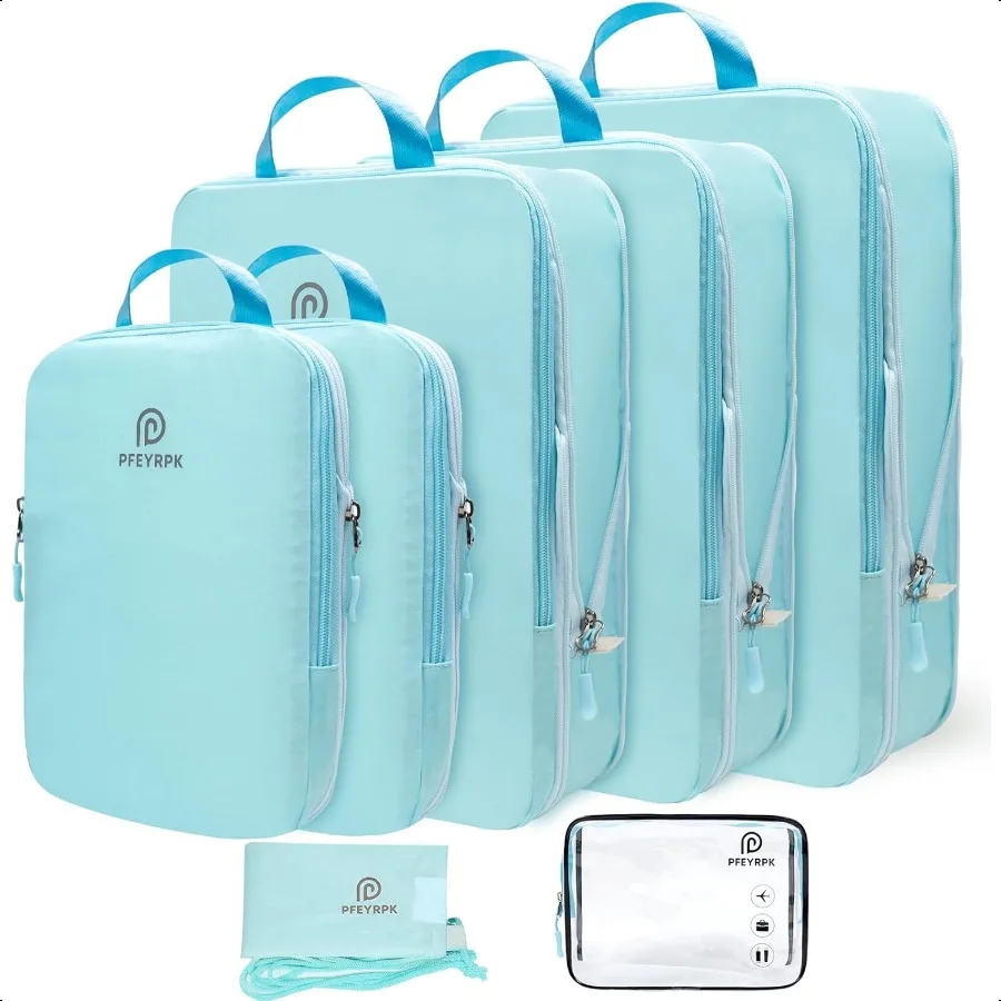 Lightweight Comprion Packing Cubes for Suitcases Comprible Expandable Travel Packing Organizer with Clear Toiletries and Backpa
Lightweight Comprion Packing Cubes for Suitcases Comprible Expandable Travel Packing Organizer with Clear Toiletries and Backpa