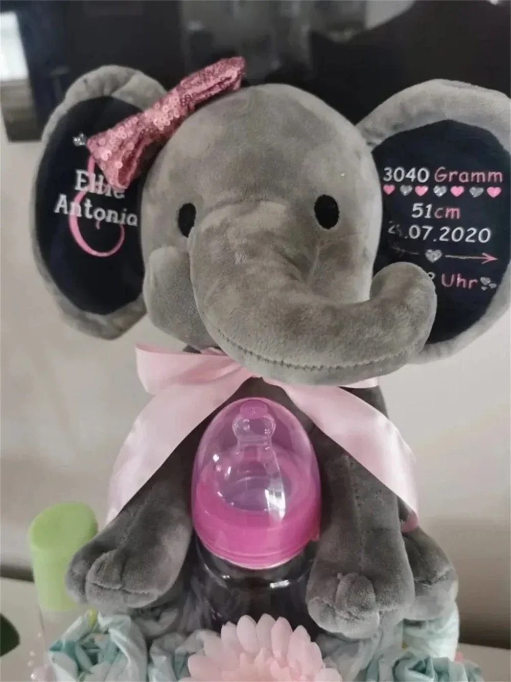 Customize Baby Girls Birth Stat Elephant, Keepsake Birth Announcement Elephant, Elephant Plush, Newborn Gift, Personalized Eleph
Customize Baby Girls Birth Stat Elephant, Keepsake Birth Announcement Elephant, Elephant Plush, Newborn Gift, Personalized Eleph