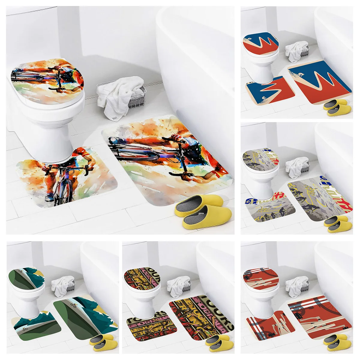 American Retro Bathroom Non-Slip Mat Toilet Cushion Cover Combination Non-Slip Mat Toilet Bathroom Decoration three-piece set
American Retro Bathroom Non-Slip Mat Toilet Cushion Cover Combination Non-Slip Mat Toilet Bathroom Decoration three-piece set