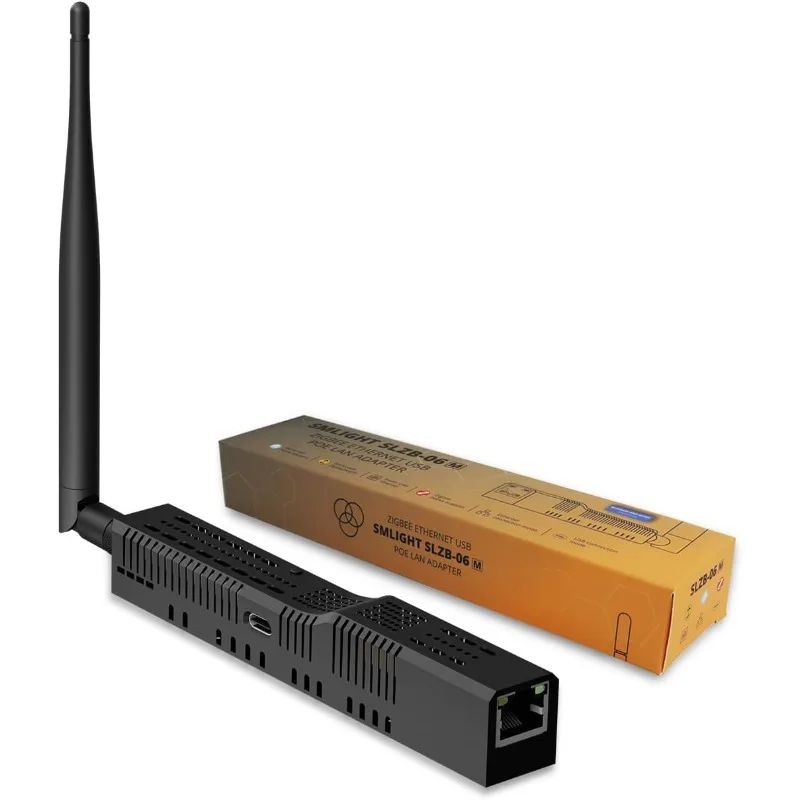 SMLIGHT SLZB-06M - Zigbee 3.0 to Ethernet,USB,and WiFi Gateway Coordinator with PoE,Universal Gateway for Home Assistant/ Zigbee
SMLIGHT SLZB-06M - Zigbee 3.0 to Ethernet,USB,and WiFi Gateway Coordinator with PoE,Universal Gateway for Home Assistant/ Zigbee