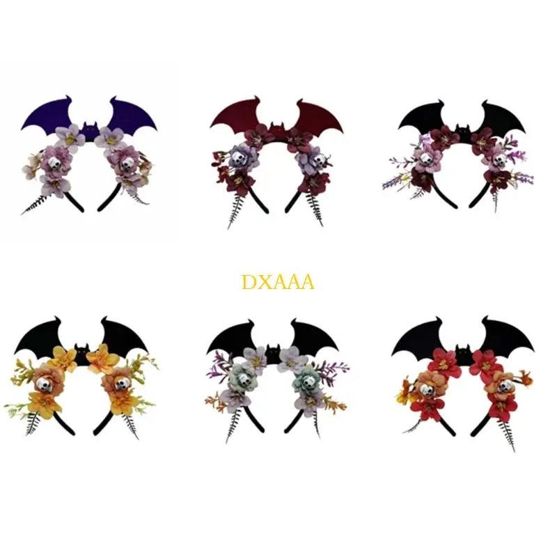 DXAA Scary Bat Skull Hairband Styling Accessory With Flower Design For Horror Parties And Stage Performances Halloween Props
DXAA Scary Bat Skull Hairband Styling Accessory With Flower Design For Horror Parties And Stage Performances Halloween Props