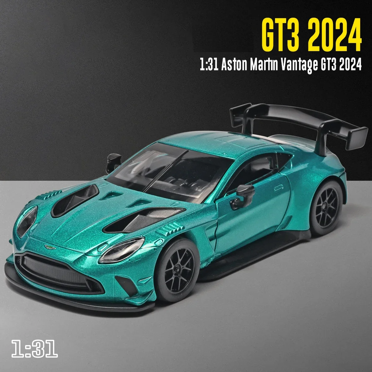 1:31 Aston Martin Vantage GT3 2024 Alloy Car Model Sound and Light Pull Back Children's Toy Collectibles Birthday Gift
1:31 Aston Martin Vantage GT3 2024 Alloy Car Model Sound and Light Pull Back Children's Toy Collectibles Birthday Gift