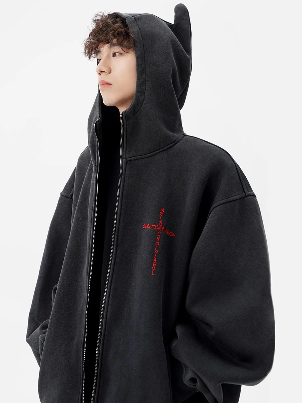 American Sle Cross Stitched Hooded Open Cardigan Sweatirt Men's Spring Autumn Casual Loose Fit Zipper Jaet
American Sle Cross Stitched Hooded Open Cardigan Sweatirt Men's Spring Autumn Casual Loose Fit Zipper Jaet