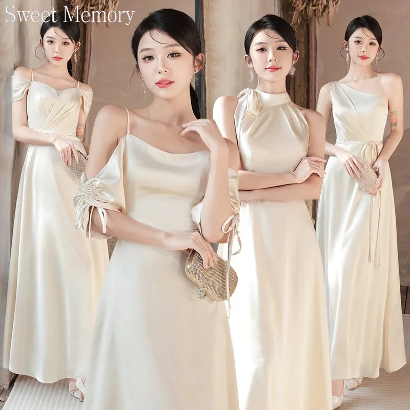 N103 Customized Reject Return Champagne Silk Satin Bridesmaid Dresses Sweet Memory Long Dress For Elegant Women Party Prom Dress
N103 Customized Reject Return Champagne Silk Satin Bridesmaid Dresses Sweet Memory Long Dress For Elegant Women Party Prom Dress