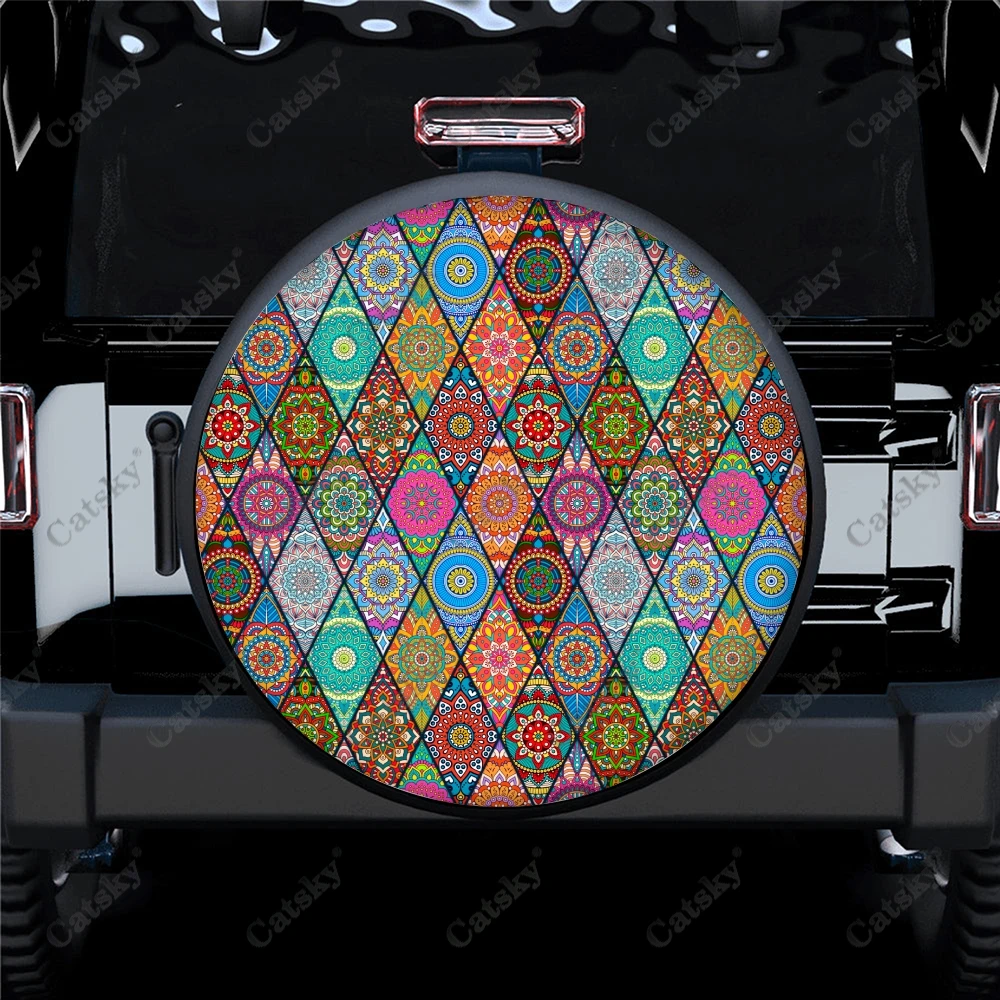 Squares Ornament Texture Print Spare Tire Cover Waterproof Tire Wheel Protector for Car Truck SUV Camper Trailer Rv 14"-17"
Squares Ornament Texture Print Spare Tire Cover Waterproof Tire Wheel Protector for Car Truck SUV Camper Trailer Rv 14"-17"