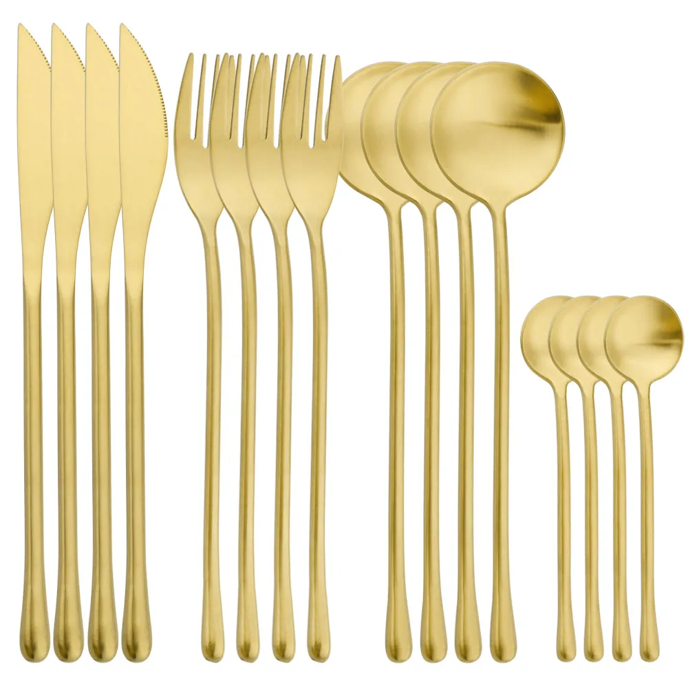 Drmfiy Vintage Stainless Steel Cutlery Set Matte 304 Dinnerware16Pcs Tableware Western Special Knife Fork Spoons Flatware Set
Drmfiy Vintage Stainless Steel Cutlery Set Matte 304 Dinnerware16Pcs Tableware Western Special Knife Fork Spoons Flatware Set